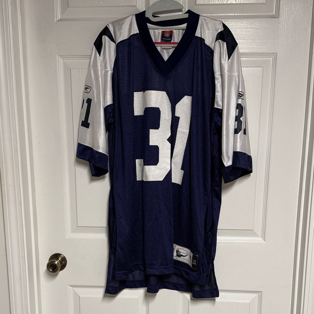 Blue and White Football Jersey